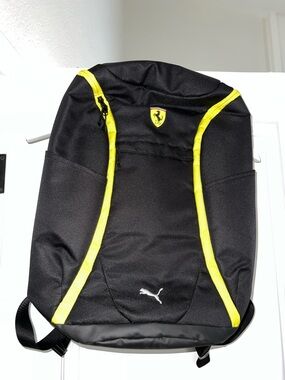 New Ferrari/Puma Black Backpack with Yellow Trim🐝🖤💛